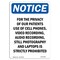 Signmission OSHA Notice, 5" Height, For The Privacy Of Our Patients Sign, 5" X 3.5", Portrait OS-NS-D-35-V-12866 - alternate 1